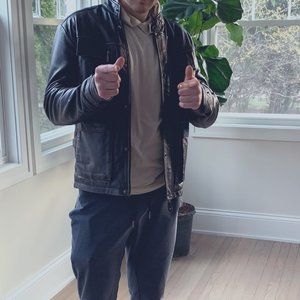 Leather Bomber Jacket